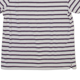 BARBOUR Striped Womens T-Shirt White UK 10