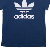 ADIDAS ORIGINALS Womens T-Shirt Blue UK 8
