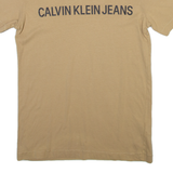 CALVIN KLEIN JEANS Mens T-Shirt Beige S