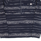 THE NORTH FACE Fleece Mens Sweatshirt Blue Button Neck M