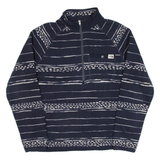 THE NORTH FACE Fleece Mens Sweatshirt Blue Button Neck M