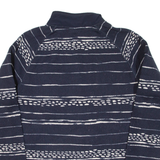 THE NORTH FACE Fleece Mens Sweatshirt Blue Button Neck M