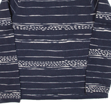 THE NORTH FACE Fleece Mens Sweatshirt Blue Button Neck M