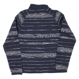 THE NORTH FACE Fleece Mens Sweatshirt Blue Button Neck M