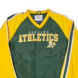 MLB Oakland Athletics Mens Sweatshirt Green V-Neck USA L