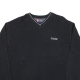 CHAPS RALPH LAUREN Mens Sweatshirt Black V-Neck 2XL