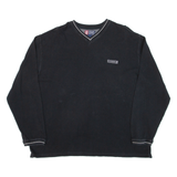 CHAPS RALPH LAUREN Mens Sweatshirt Black V-Neck 2XL
