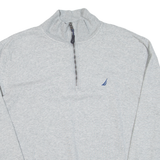 NAUTICA Mens Sweatshirt Grey 1/4 Zip L