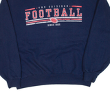 JERZEES The Gridiron Football Mens Sweatshirt Blue USA L