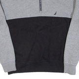 NAUTICA Mens Sweatshirt Grey 1/4 Zip M