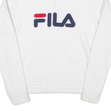 FILA Womens Sweatshirt White 1/4 Zip S