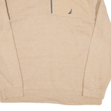 NAUTICA Mens Sweatshirt Beige 1/4 Zip XL