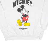 DISNEY Mickey Mouse Womens Sweatshirt White M