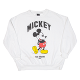 DISNEY Mickey Mouse Womens Sweatshirt White M