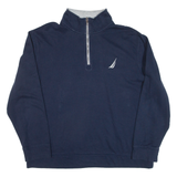 NAUTICA Mens Sweatshirt Blue 1/4 Zip XL
