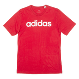 ADIDAS Mens T-Shirt Red Crew Neck S