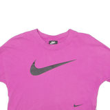 NIKE Womens T-Shirt Pink Crew Neck S