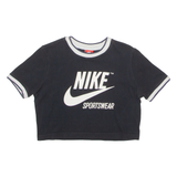 NIKE Womens T-Shirt Blue Crew Neck S