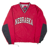 HOLLOWAY Nebraska Mens Pullover Jacket Red Nylon USA L