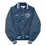 HOLLOWAY Mens Bomber Jacket Blue Nylon USA XL