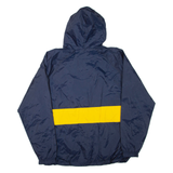 CHARLES RIVER APPAREL Mens Anorak Jacket Blue Nylon Hooded XL