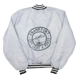 Frankfort Mens Bomber Jacket Grey Nylon USA XL