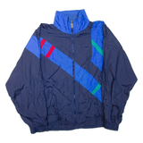 VIZOR Mens Track Jacket Blue Nylon L