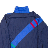 VIZOR Mens Track Jacket Blue Nylon L