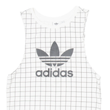 ADIDAS Womens Vest White Sleeveless UK 4