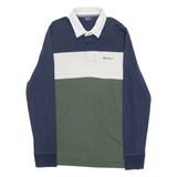 BEN SHERMAN Mens Polo Shirt Green Long Sleeve S