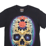 ROCK CHANG Studded Skull Womens T-Shirt Black S