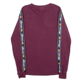 ELLESSE Womens T-Shirt Maroon Long Sleeve UK 4