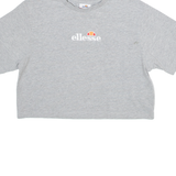 ELLESSE Cropped Womens T-Shirt Grey UK 8