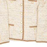 FLORENCE COUTURE Womens Blazer Coat Beige M