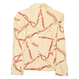 HUCKE Womens Blazer Coat Beige Crazy Pattern UK 12