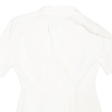 SHELANA Short Sleeved Cut Out Back Womens Blazer Coat White M