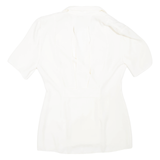 SHELANA Short Sleeved Cut Out Back Womens Blazer Coat White M