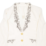 Womens Blazer Coat Cream L