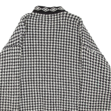 POLO ACTIVEWEAR Womens Overcoat Coat Black Houndstooth M