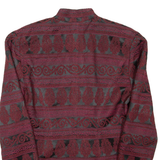 COTE SUD Womens Blazer Coat Red Crazy Pattern M