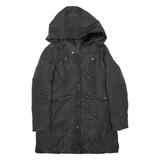 GUESS Womens Puffer Jacket Black Hooded M