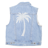 JUICY COUTURE Womens Denim Gilet Blue L