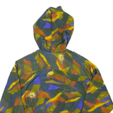 GAMINE Lightweight Mens Jacket Green Hooded Crazy Pattern L