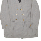Womens Blazer Coat Black Houndstooth S