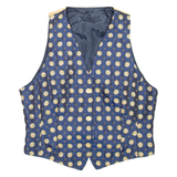 Womens Blazer Waistcoat Blue Floral S