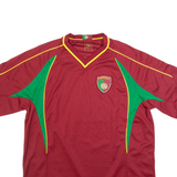 VICTORY Portugal Fan Mens Football Shirt Jersey Red V-Neck L