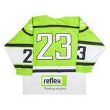 WARRIOR Hockey Mens Jersey Green Long Sleeve USA V-Neck XL
