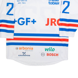 WARRIOR Hockey Mens T-Shirt White Long Sleeve USA V-Neck XL