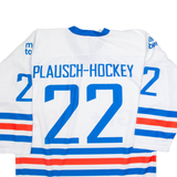 WARRIOR Hockey Mens T-Shirt White Long Sleeve USA V-Neck XL