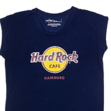 HARD ROCK CAFE Hamburg Womens Band T-Shirt Blue S